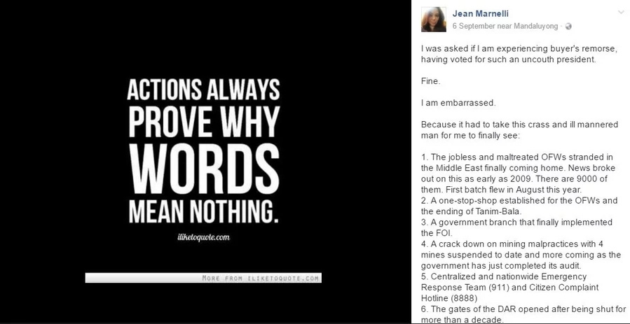 Netizen expresses sentiments over Duterte Netizen expresses sentiments over Duterte