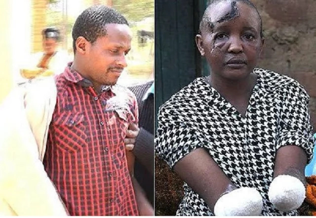 Jackline Mwende whose hands were chopped off by hubby because she was barren delivers a bouncing baby boy