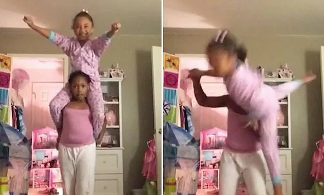 Sisters' adorable dance goes totally wrong when one of them is dropped to the ground (photos, video) Sisters' adorable dance goes totally wrong when one of them is dropped to the ground (photos, video)