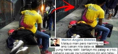 This emotional OFW cried hard while saying goodbye to her husband & child at the airport. Their photos will break your heart!