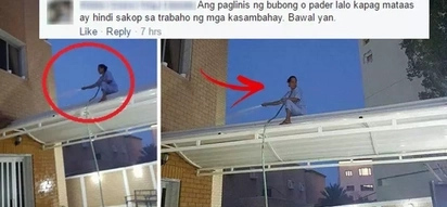 Inabusong OFW? These photos of a Pinay domestic helper cleaning the roof have caused outrage on social media!