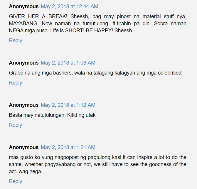 Gretchen Barretto's classy response to a netizen questioning the sincerity of her gift-giving Gretchen Barretto's classy response to a netizen questioning the sincerity of her gift-giving