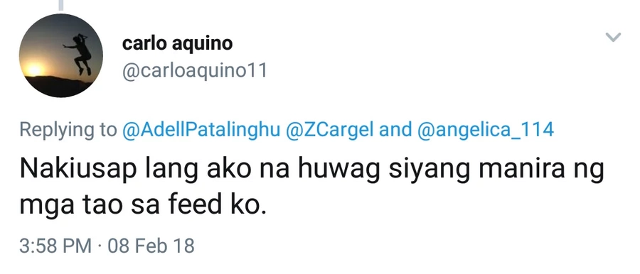 Isang tunay na gentleman! Carlo Aquino asks basher to stop the negative comments on other celebrities Isang tunay na gentleman! Carlo Aquino asks basher to stop the negative comments on other celebrities