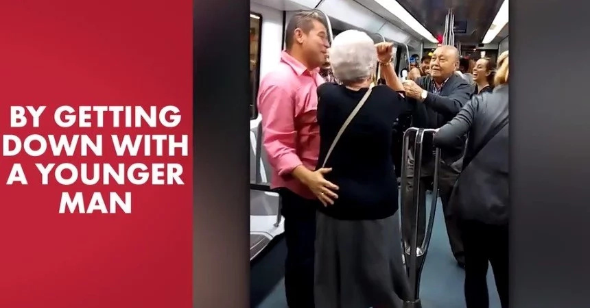 80+ Old Couple Is KILLING IT During Rap Battle In A Subway (Video) 80+ Old Couple Is KILLING IT During Rap Battle In A Subway (Video)