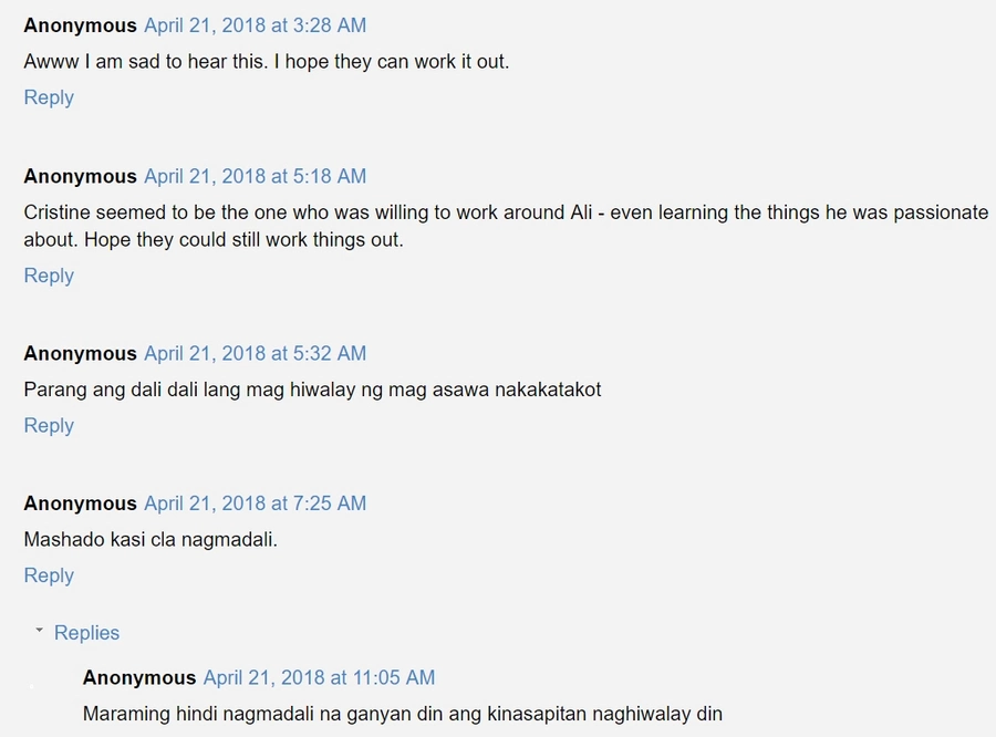 Naghiwalay na raw? Cristine Reyes and Ali Khatibi have allegedly separated Naghiwalay na raw? Cristine Reyes and Ali Khatibi have allegedly separated