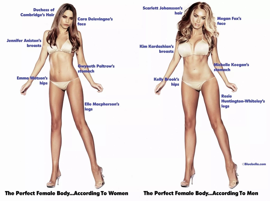 The Island of Doctor 'Bluebella': The Perfect Body Mashup According to Men & Women The Island of Doctor 'Bluebella': The Perfect Body Mashup According to Men & Women