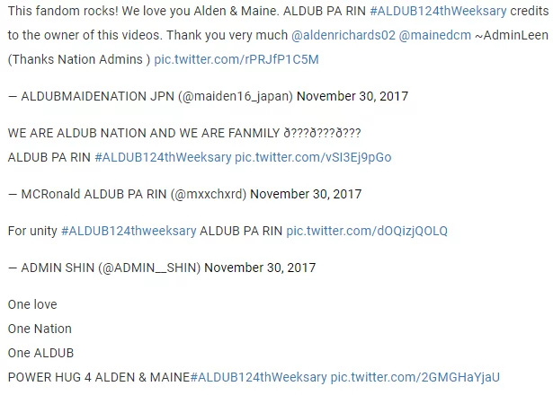 "AlDub pa rin. Walang iwanan." AlDub fans show their support for Alden Richards and Maine Mendoza "AlDub pa rin. Walang iwanan." AlDub fans show their support for Alden Richards and Maine Mendoza