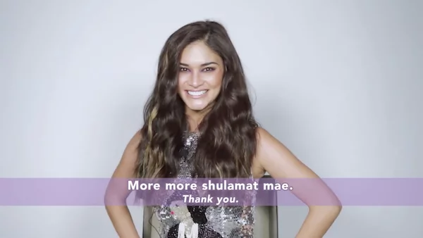 Pia Wurtzbach tries her best to tell Miss Universe speech in gay lingo Pia Wurtzbach tries her best to tell Miss Universe speech in gay lingo