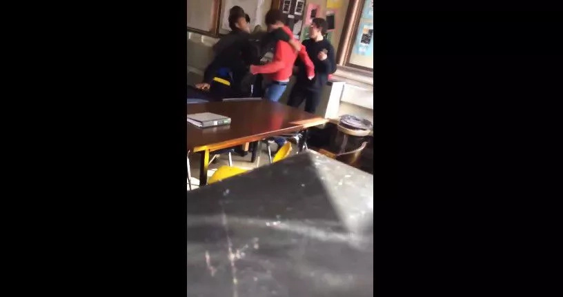 Heroic Student Punches Violent Classmate's Teeth Out For Hitting Teacher Heroic Student Punches Violent Classmate's Teeth Out For Hitting Teacher