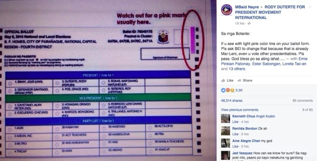 COMELEC denies pre-marked RoRo ballots COMELEC denies pre-marked RoRo ballots