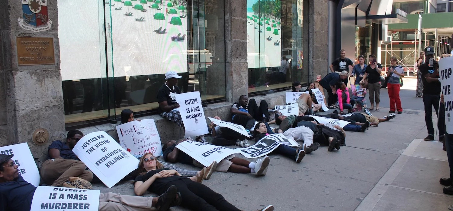 ‘Mass MURDERER’ - International protesters decry Duterte’s infamous drug war ‘Mass MURDERER’ - International protesters decry Duterte’s infamous drug war