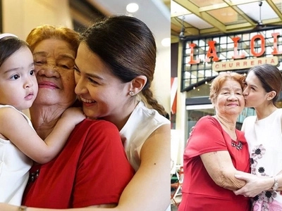 Happy birthday Nanay! Sweet Baby Zia and Marian Rivera spend time with their dearest Lola Iska