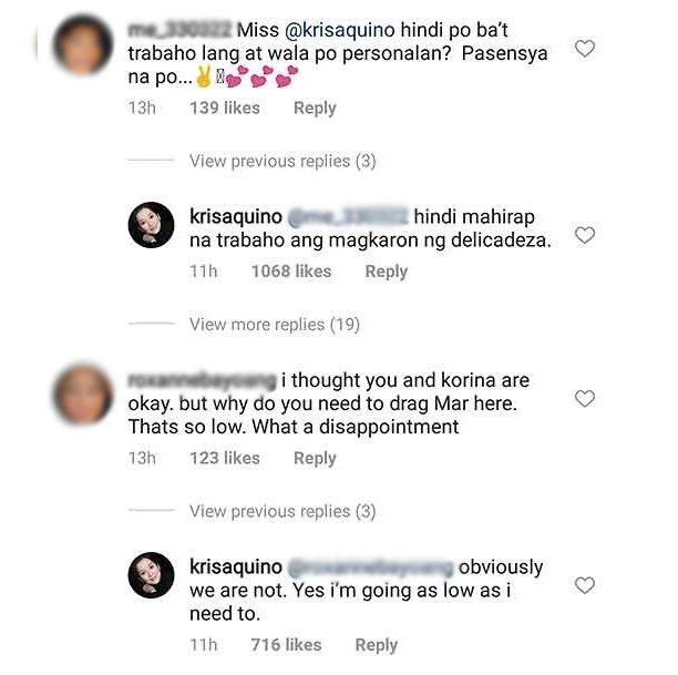 Kris Aquino, matapang na dinepensahan ang kaniyang pagbanat laban kay Korina Sanchez Kris Aquino, matapang na dinepensahan ang kaniyang pagbanat laban kay Korina Sanchez