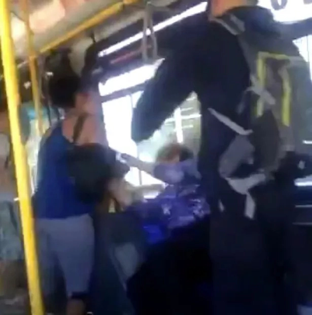 Grandma gets knocked out on bus my younger passenger! Grandma gets knocked out on bus my younger passenger!
