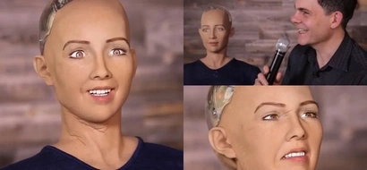 Robot says she wants to destroy humans. That was a scary warning from the future