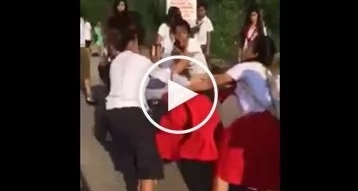 This helpless girl was violently beaten by a group of students in Olongapo City