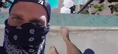 The notorious pool jumper is back with an insane new video