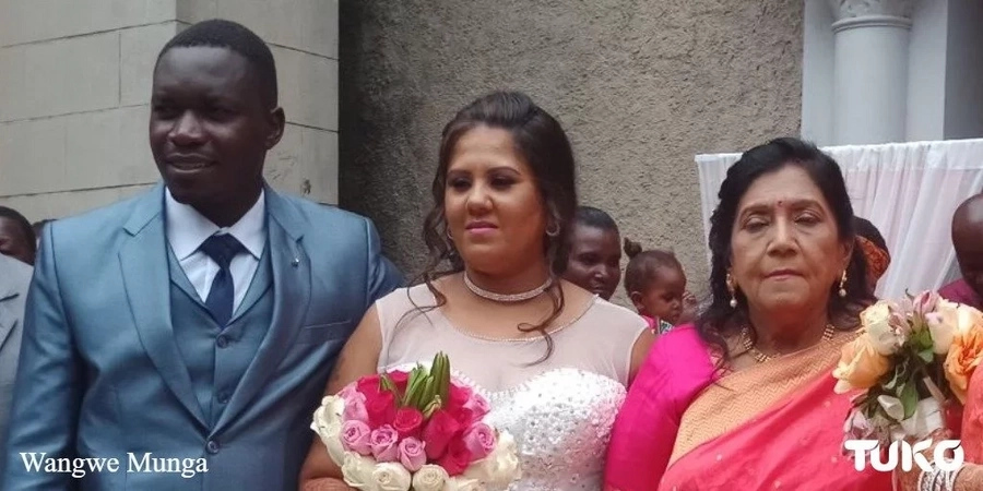 Kenyan man marries Indian girlfriend in rare church wedding and the photos are lit AF