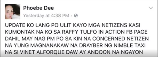 Maegan Aguilar cusses out Raffy Tulfo in light of her taxi theft allegations Maegan Aguilar cusses out Raffy Tulfo in light of her taxi theft allegations