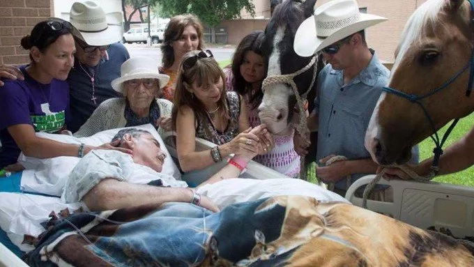 This man's last wish was to say see his horses for one last time This man's last wish was to say see his horses for one last time