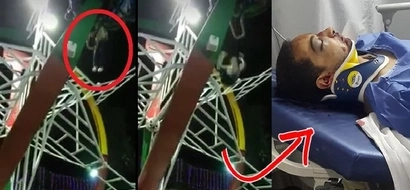 Are you into adrenaline rides? Look how this man fell from the amusement ride