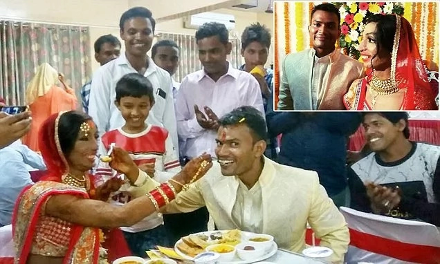 Woman whose face was totally burned in acid attack gets married Woman whose face was totally burned in acid attack gets married