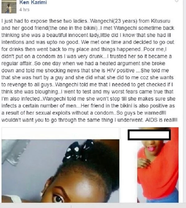Man EXPOSES lady who allegedly gave him HIV on Facebook (photo) Man EXPOSES lady who allegedly gave him HIV on Facebook (photo)