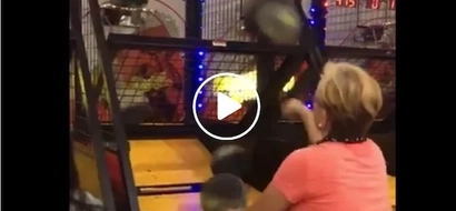 Incredible Lola shoots hoops like a pro Basketball player