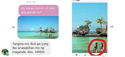 Boyfriend gets into trouble when girlfriend notices something in his picture