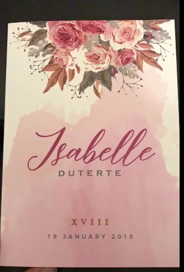 Isabelle Duterte's LED debut invitations earn both praise and ire of many Filipinos Isabelle Duterte's LED debut invitations earn both praise and ire of many Filipinos