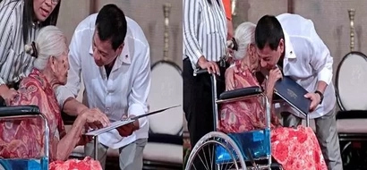Panalo si Lola! Duterte used Pnoy's Centenarian law to award 100k to 108-year old lola