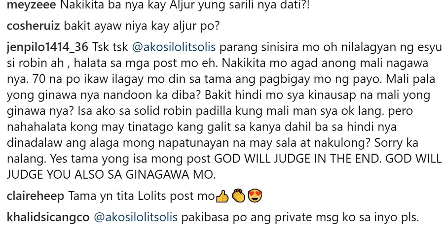 Sayang daw pinaglalaban niya kung lagi init ng ulo pinapairal! Lolit Solis reacts on Robin Padilla almost hitting a reporter incident Sayang daw pinaglalaban niya kung lagi init ng ulo pinapairal! Lolit Solis reacts on Robin Padilla almost hitting a reporter incident
