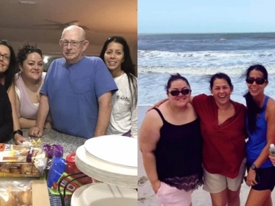 Happy together! Lotlot de Leon has a whale of a time bonding with her biological family