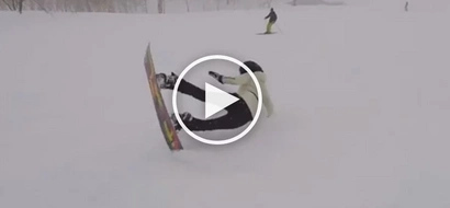 Try and try lang! Anne Curtis funnily falls several times before learning snowboarding