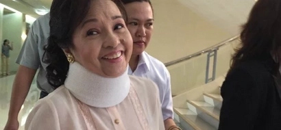 LOOK! Ex-President Arroyo, neck brace show up at the opening of 17th Congress