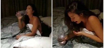 Tawang tawa siya eh! Solenn Heussaff spits water as Nico Bolzico shows off his new haircut