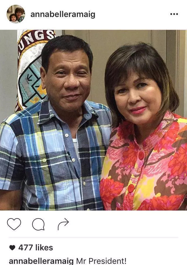Annabelle Rama proud of Rodrigo Duterte Annabelle Rama proud of Rodrigo Duterte