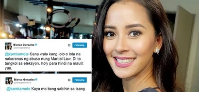 Twitter Wars: Bianca Gonzalez vs. martial law fans on Twitter. Read their heated exchange here.