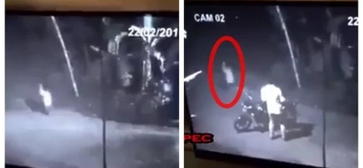 This motorcycle rider encountered a ‘White Lady’ on the side of the road. Watch the terrifying CCTV footage here!