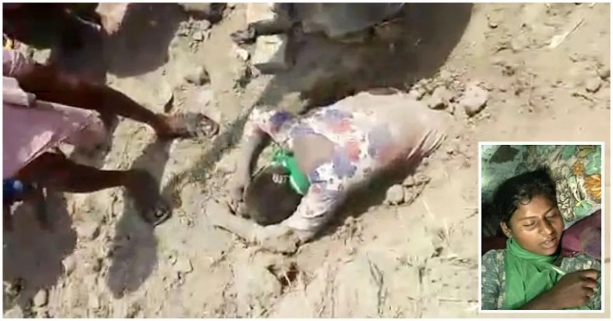 This 19-year-old girl is rescued after being buried alive for 2 hours over family property dispute (photos)
