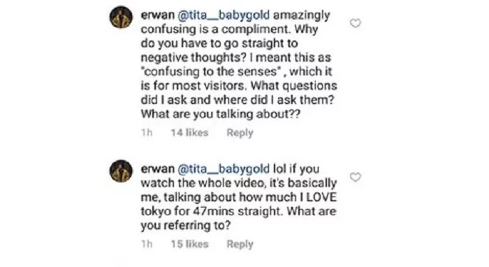 Erwan Heussaff fires back against netizen who accused him of bashing Tokyo, Japan Erwan Heussaff fires back against netizen who accused him of bashing Tokyo, Japan