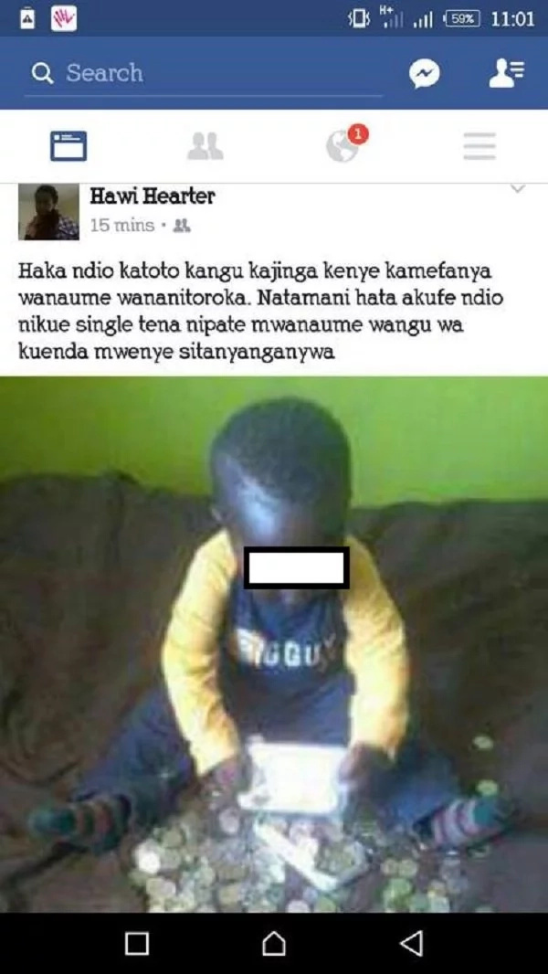 Kenyan single mum makes a TERRIFYING update about her young son