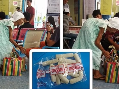 90-year-old woman sells candies at government offices despite age, netizens call out her family and authorities to respond