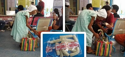 90-year-old woman sells candies at government offices despite age, netizens call out her family and authorities to respond