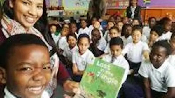 Keith, his teacher and fellow pupils. Photo: IOL News Keith, his teacher and fellow pupils. Photo: IOL News