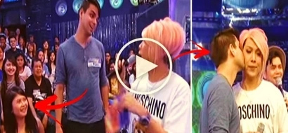 Watch Vice Ganda get a kiss from a foreigner in front of his Pinay girlfriend! This moment shocked the audience!