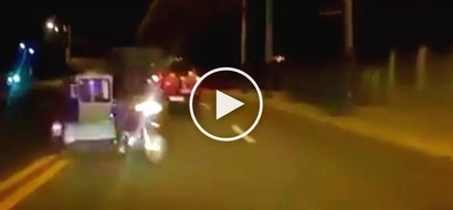 Speeding tricycle driver loses control of vehicle before violently colliding with car in Antipolo