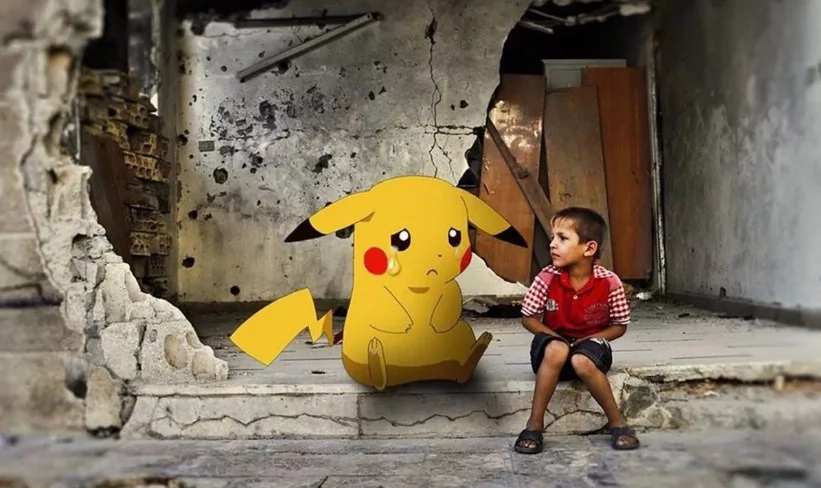 Syrian children plead for help through posting Pokemon photos Syrian children plead for help through posting Pokemon photos