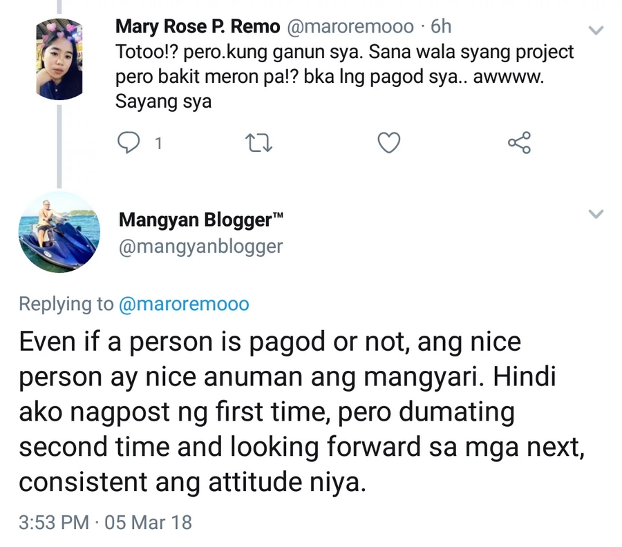 Panget daw ang ugali? Mangyan blogger rants on Twitter about Sofia Andres' alleged "attitude problem" Panget daw ang ugali? Mangyan blogger rants on Twitter about Sofia Andres' alleged "attitude problem"