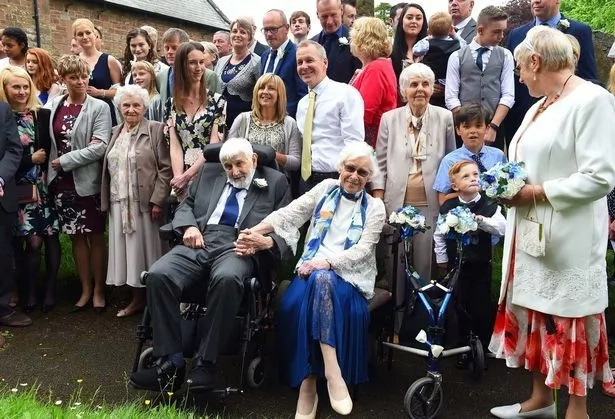 Couple become world's oldest newlyweds after woman, 95, marries 93-year-old toyboy